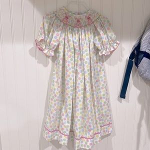 Kids Easter Smocked Dress